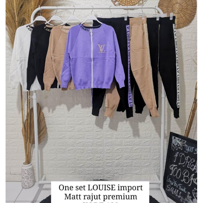 Setelan rajut LV premium import