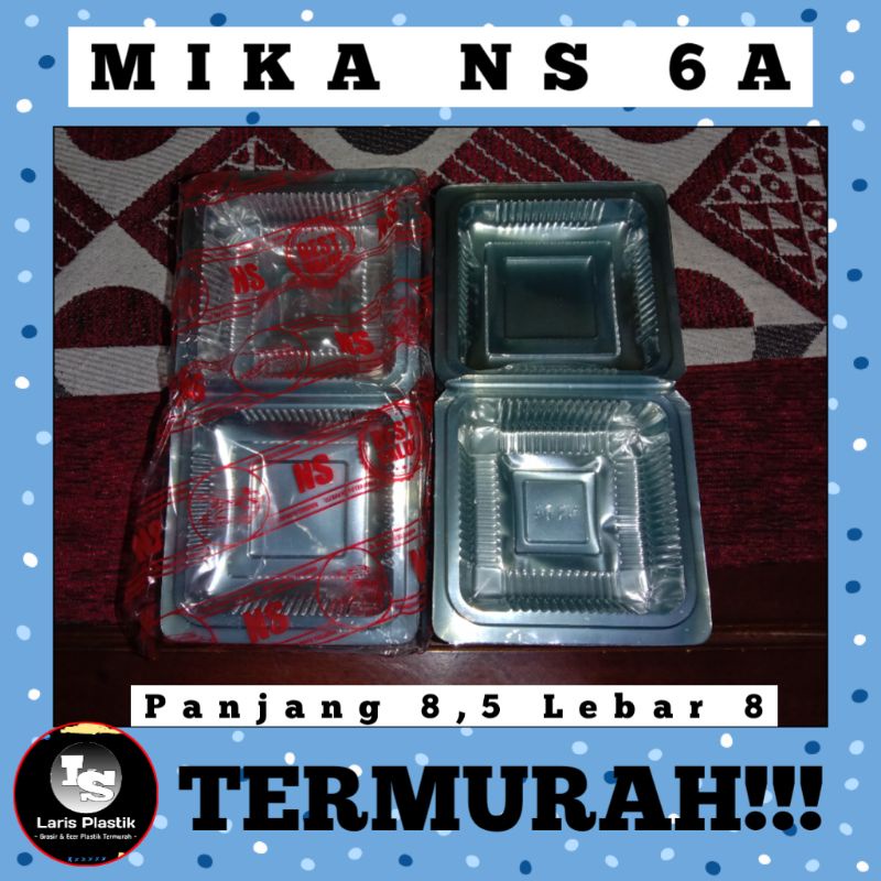 LS MIKA NS 6A MIKA KOTAK PANJANG 8,5 CM LEBAR 8 CM MIKA KUE KOTAK, MARTABAK MINI TERMURAH