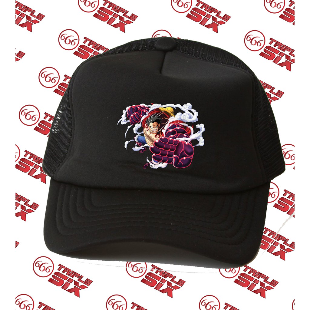Topi trucker luffy boundman fourth gear one piece