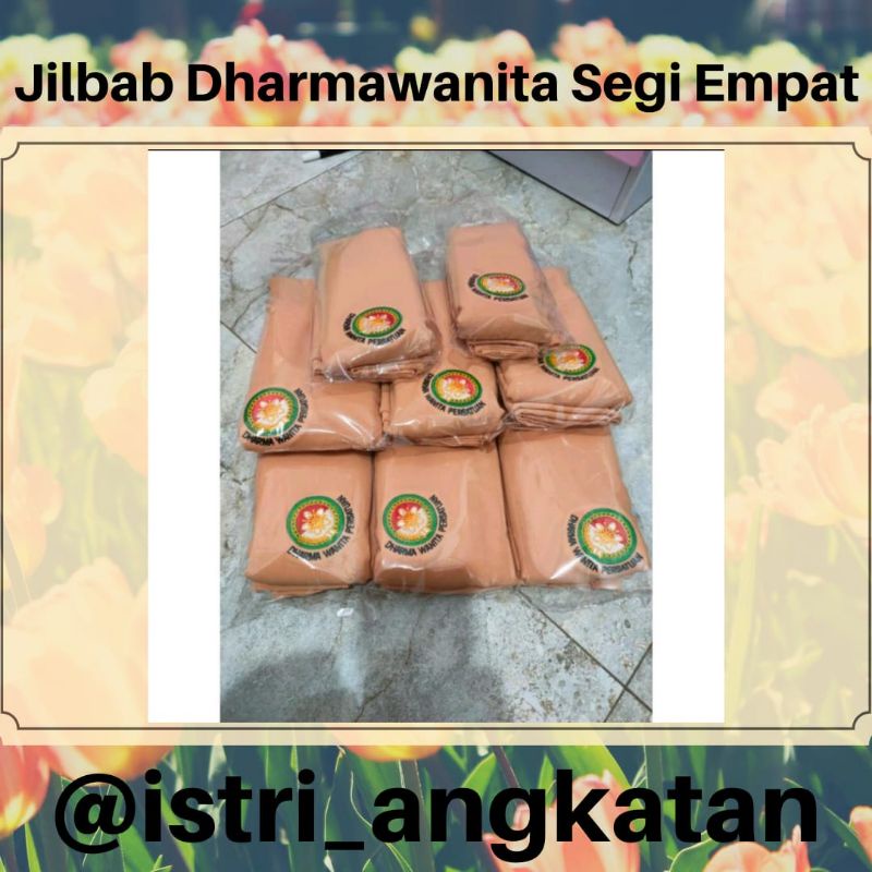 jilbab segiempat dharmawanita bordir 110 x 110,