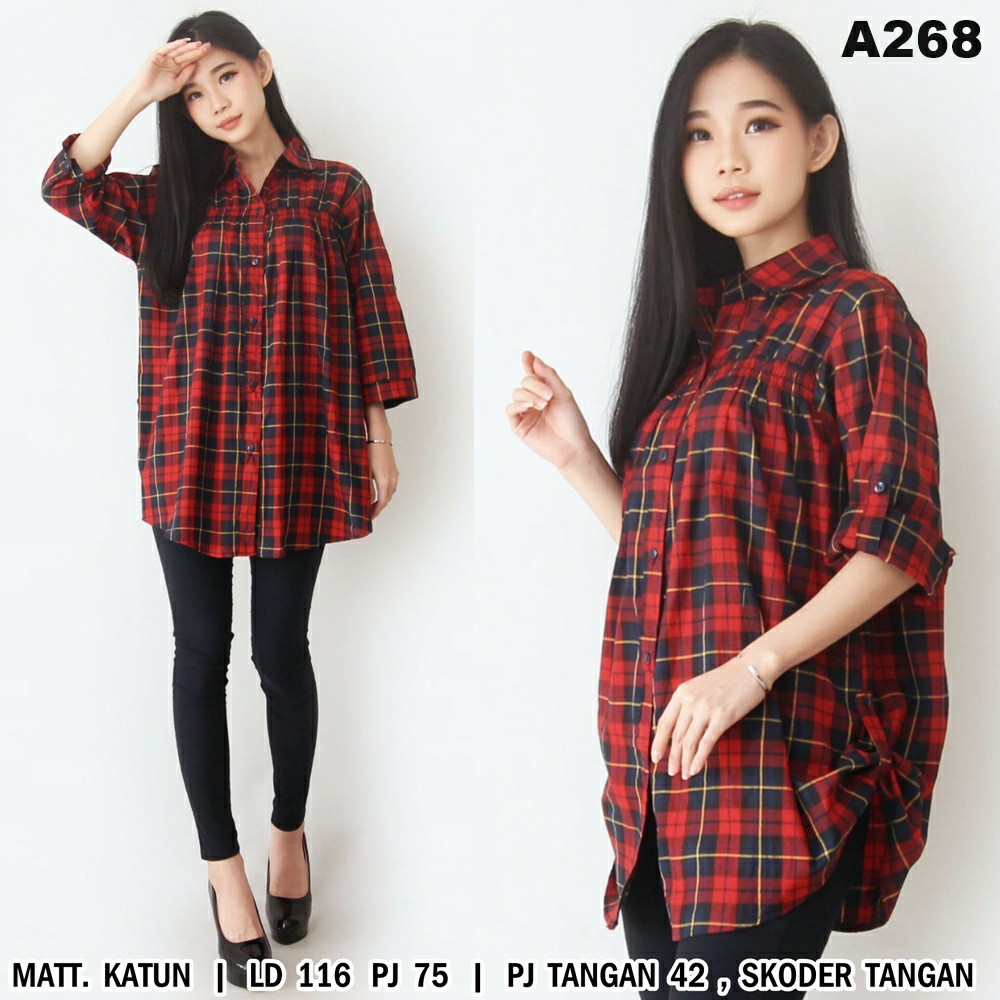 WSE390 - Kemeja Jumbo Square Oversize XXXL Kemeja Jumbo Kemeja Wanita 3XL PREMIUM QUALITY