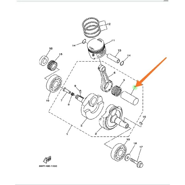 BIG PIN PEN STANG SEHER SCORPIO Z ORIGINAL YGP 5BP-E1681-00