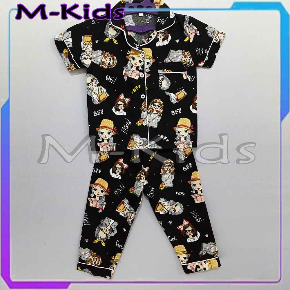 MKids88 - Baju Setelan Katun Anak Gambar Retro Lebah / Honey Bee Stitch LOL