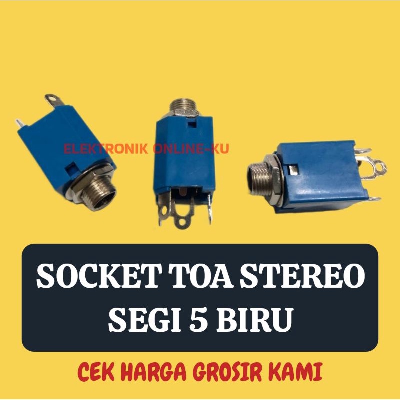 SOCKET AKAI STEREO SEGI 5 BIRU