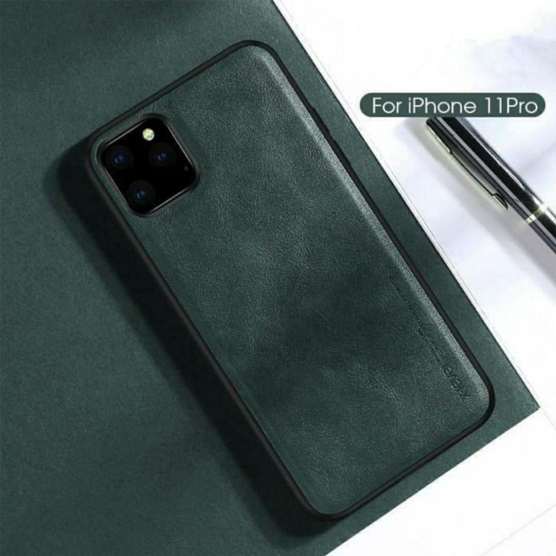 Case Leather Iphone X / XS / XR / XS MAX X-Level Premium Leather Original Case - Hijau