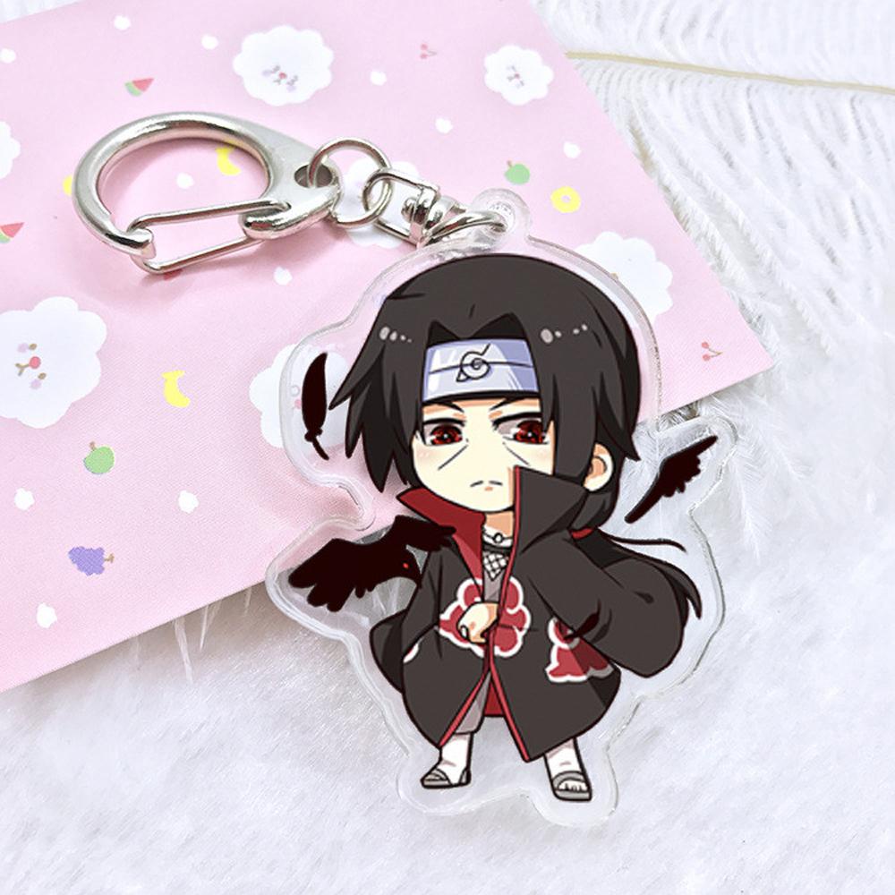 Lanfy Naruto Gantungan Kunci KeyRing Kartun Gaara Uchiha Itachi Kakashi Sasori Naruto Liontin