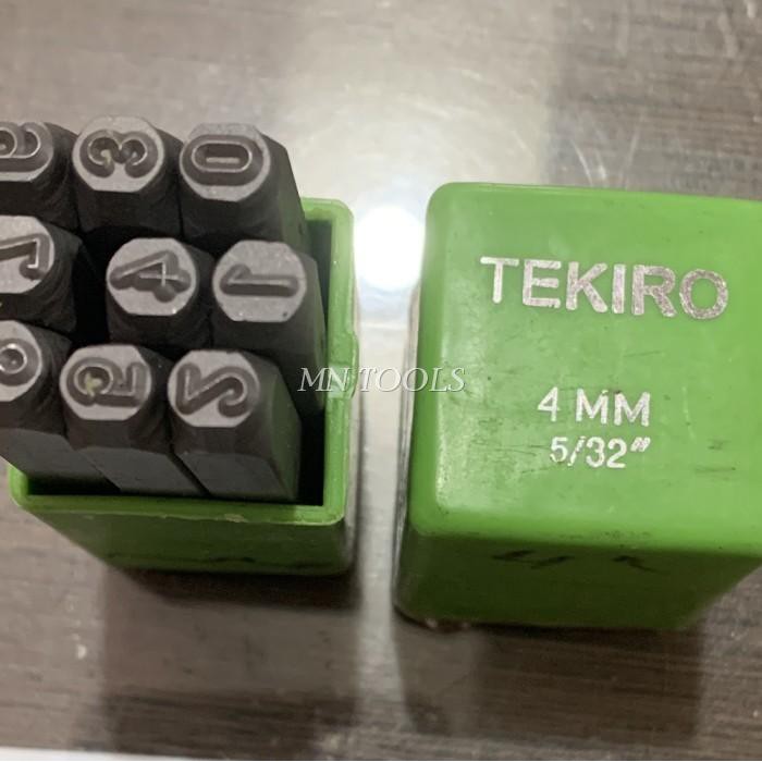 TEKIRO 4 MM SET 9 PCS - ALAT KETOK ANGKA NOMOR MESIN