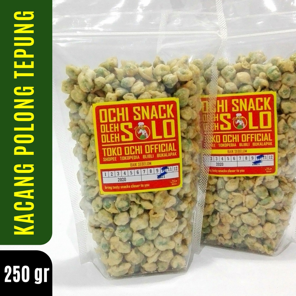 

KACANG POLONG HIJAU / KACANG KAPRI TEPUNG 250 GR OCHI SNACK – RENYAH & GURIH