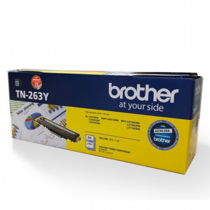 Brother Toner TN-263Y Original Yellow for DCP-L3551CDW TN-263 / TN26