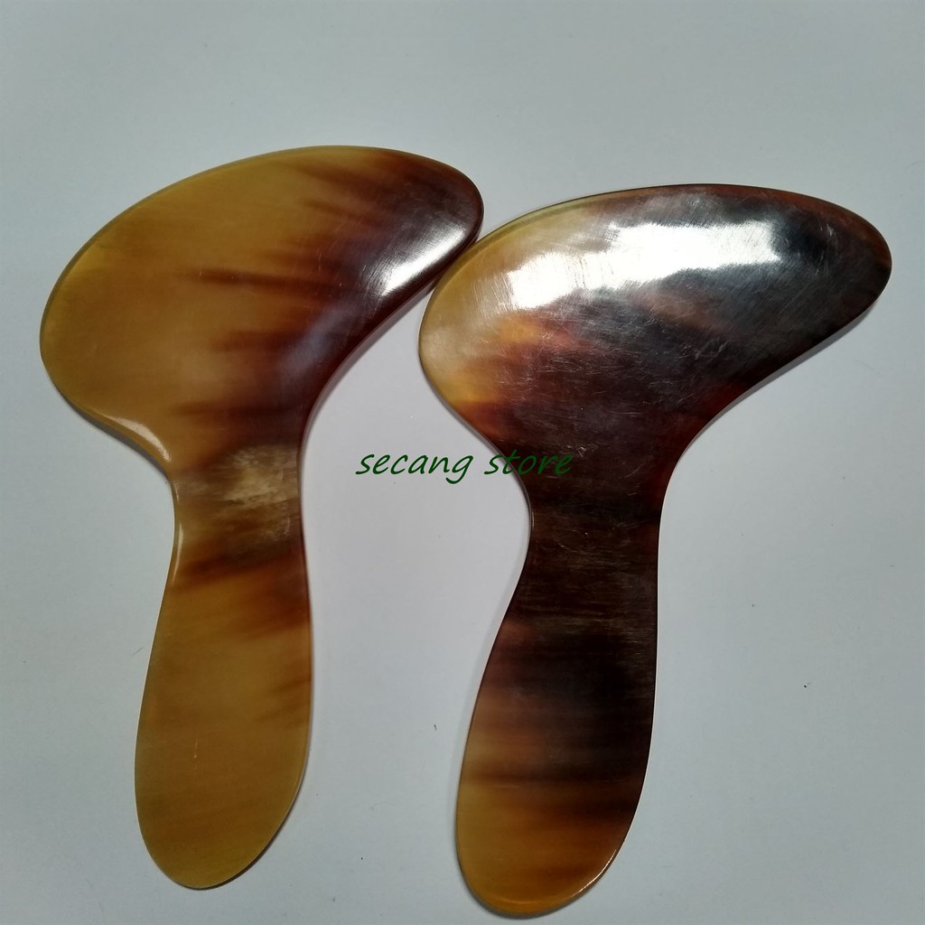 Alat terapi guasha perawatan kesehatan kulit wajah tanduk sapi asli