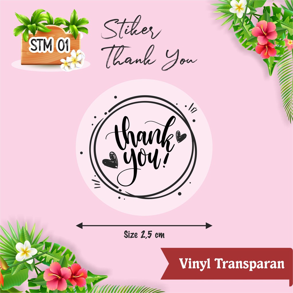 

STIKER THANK YOU VINYL TRANSPRAN STM 01