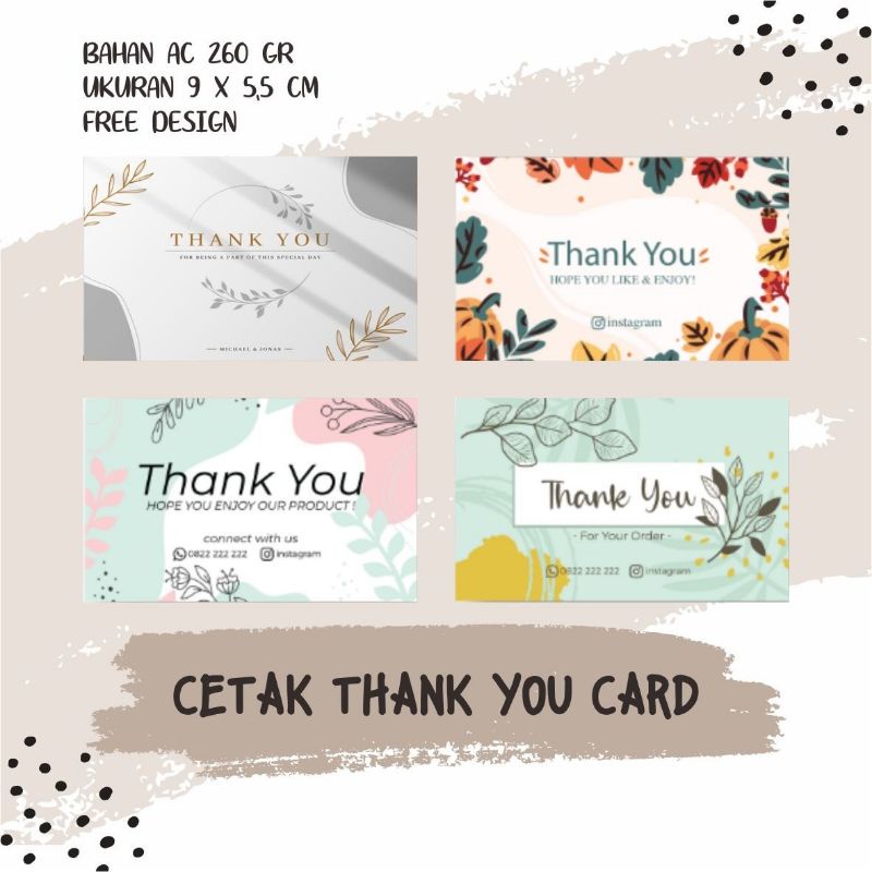 

CETAK THANK YOU CARD & KARTU UCAPAN CUSTOM MURAH