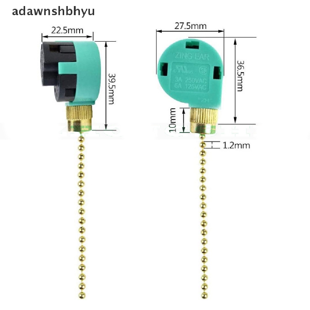 Adawnshbhyu Saklar Kipas Angin Plafon 3speed 4kabel ZE-268S6 Kipas Tarik Rantai Speed Control Switch