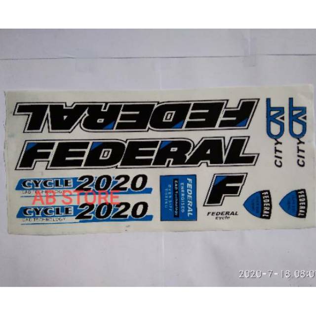 Stiker set sepeda motif federal | Decal Federal | Sticker Federal | Sticker Sepeda Vintage.
