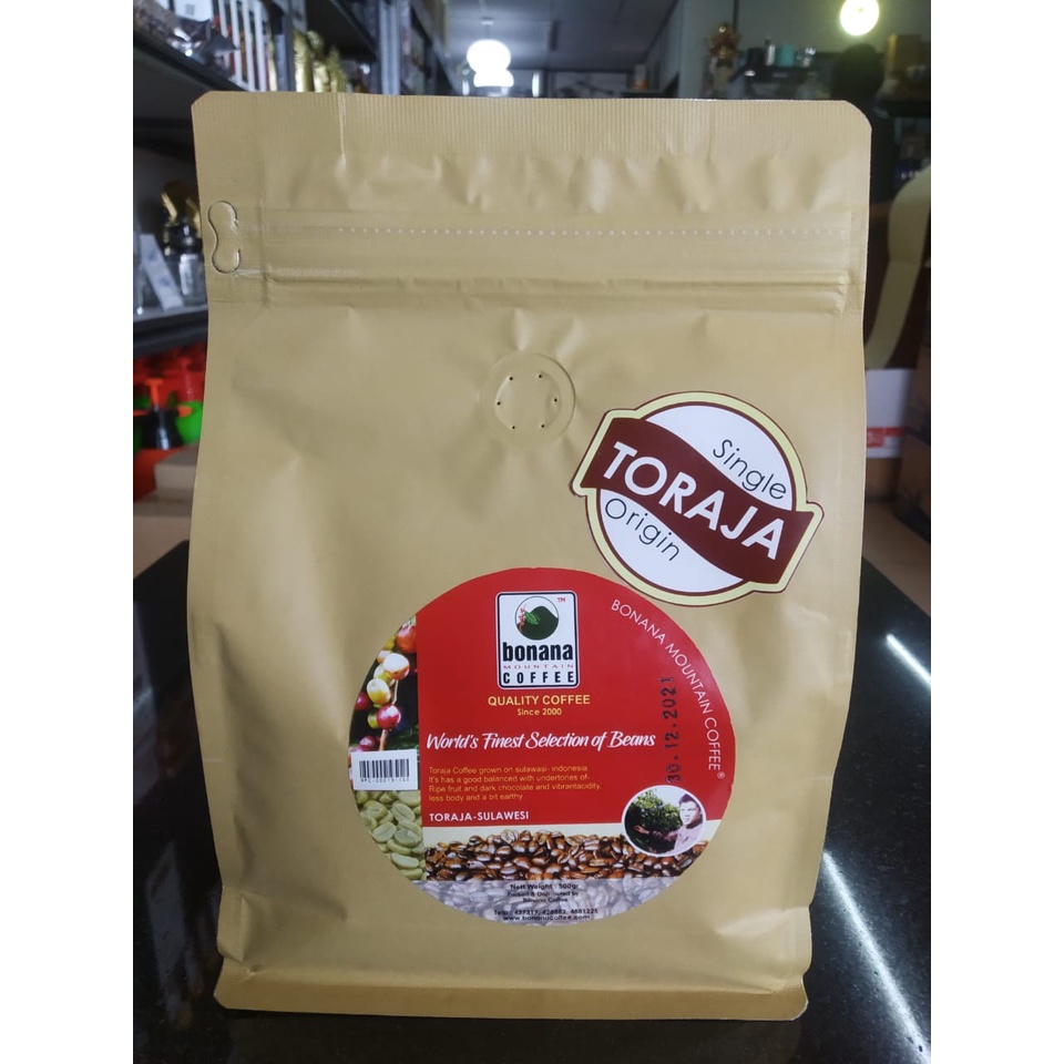 coffee beans   kopi biji single origin arabica toraja 500gr