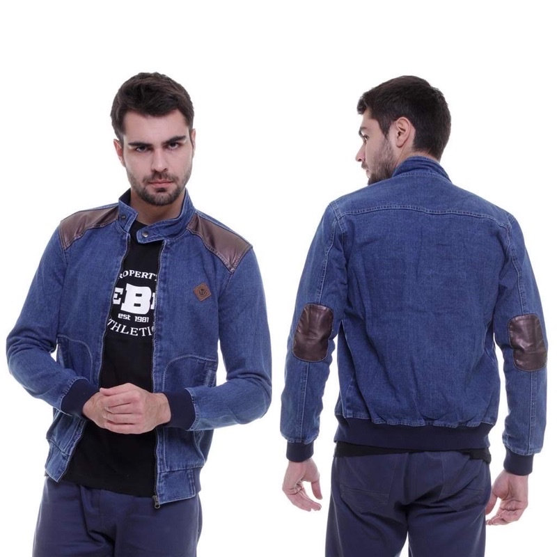 JAKET JEANS SIKU PUNDAK KULIT SUPER PREMIUM