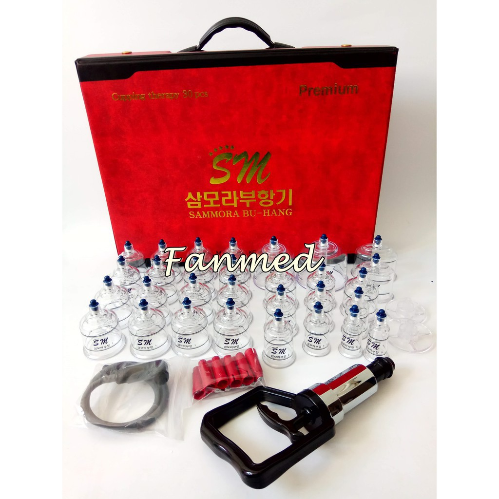 Alat Bekam Samora Merah Isi 12 Cup - Cupping Kit Sammora BuHang - Bekam Samora Merah Original
