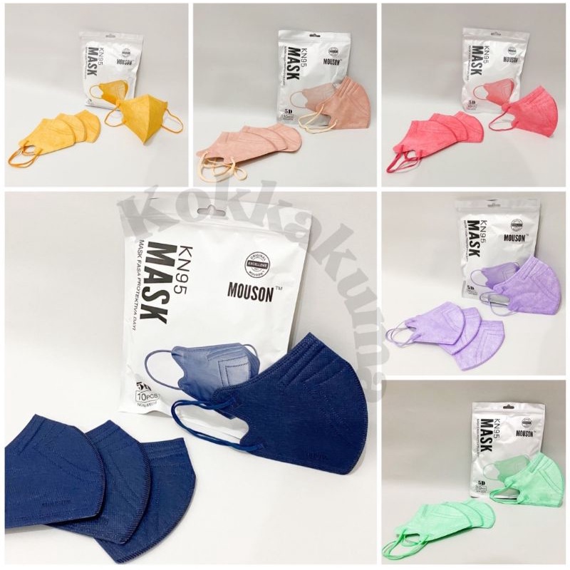 MOUSON KN95 5D Masker 5Ply isi 10pcs Original Disposable Mask