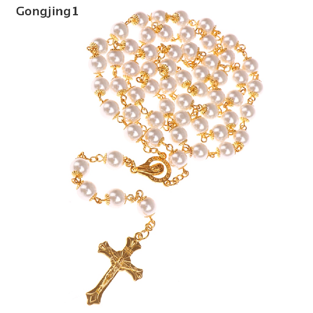 Gongjing1 Kalung Rosario Desain Manikmaniksalib Yesus Gaya Katolik Untuk Priawanita