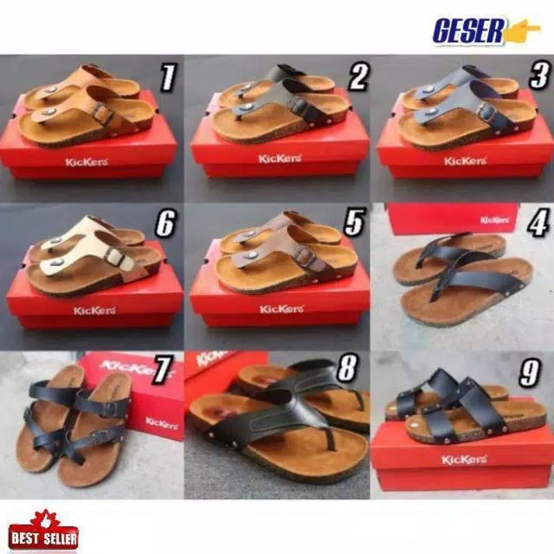 Sandal jepit Pria / Sandal kulit Casual / Sendal Santai Pria dewasa Kualitas Terbaik CNVL 39 - 43