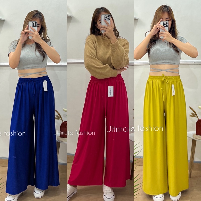 Kulot Jersey Lalisa Highwaist Bahan Jersey Premium ukuran Standar dan Jumbo (Bisa Buat Ibu Hamil ) Kekinian