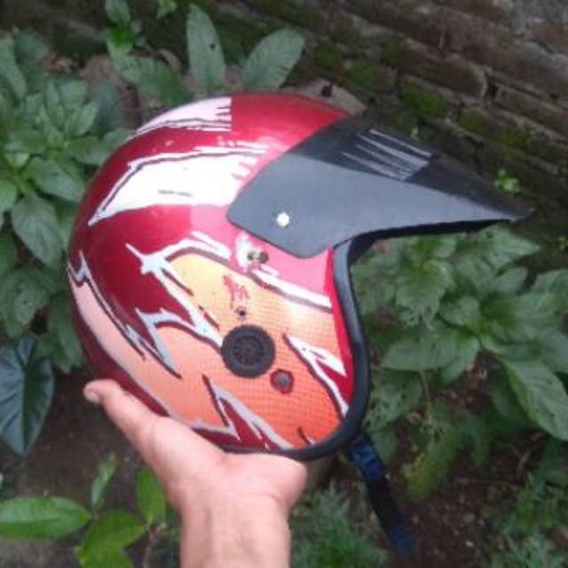 Helm suzuki ts jadul helm trail jadul