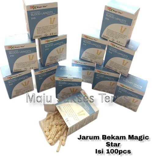 JARUM BEKAM 21G LANCET JARUM MAGIC STAR ISI 100 PCS