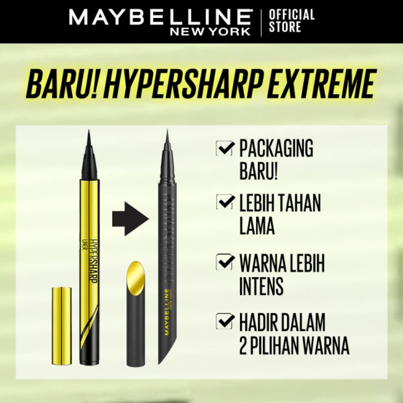 ❤ jselectiv ❤ MAYBELLINE HYPERSHARP EXTREME Liner I Eyeliner Spidol MAYBELLINE