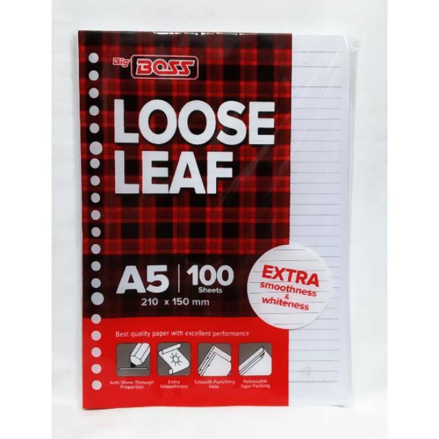 

Loose Leaf Isi Kertas File A5 Isi 100 Lembar