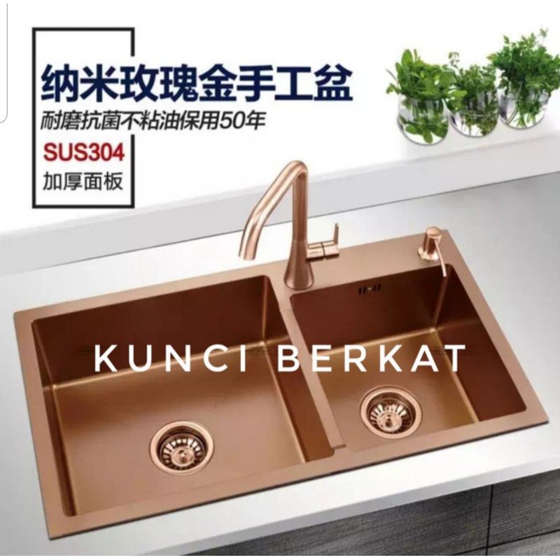 Kitchen Sink Maron Gold 8245/Bak Cuci Piring Rose Gold/BCP