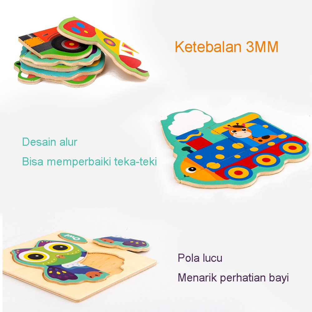 HIPPO LAND Puzzle kayu anak / Mainan Edukasi anak / wooden toys 275