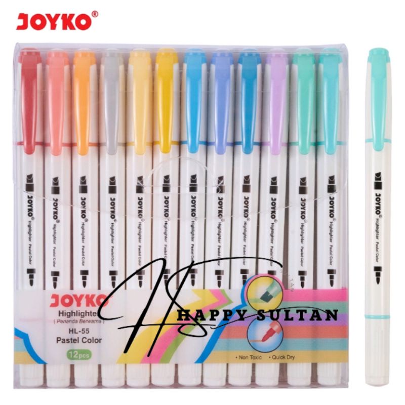

JOYKO Highlighter Penanda HL-54 1 Set 6 Warna HL-55 1 Set 12 Warna