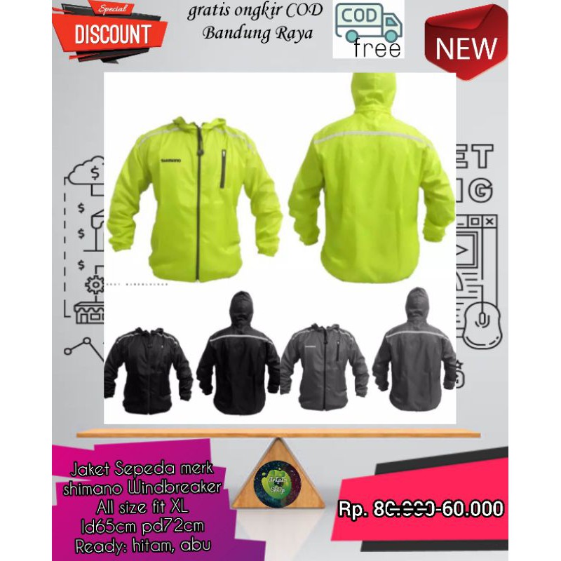 Jaket Sepeda Windbreaker Shimano