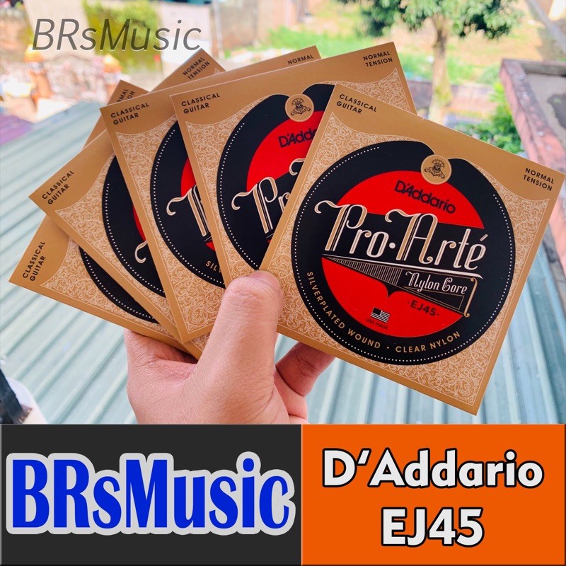 Senar Gitar Klasik D’Addario EJ45 Silver Plated Wound Clear Nylon Fullset Guitar Classic