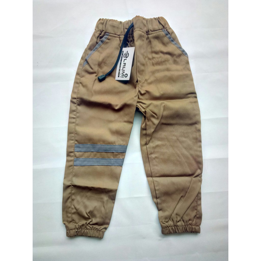 celana chino panjang jogger anak 1-13 tahun katun drill