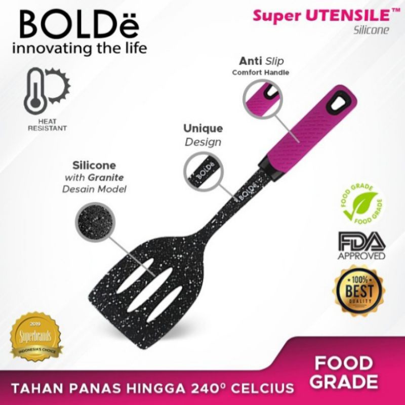 BOLDe Super Utensile Slotted Turner Silicone