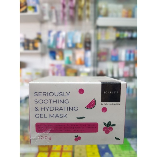 Scarlett Seriosly &amp; Hydrating Gel Mask 100 g / Masker Wajah / Masker Scarlett