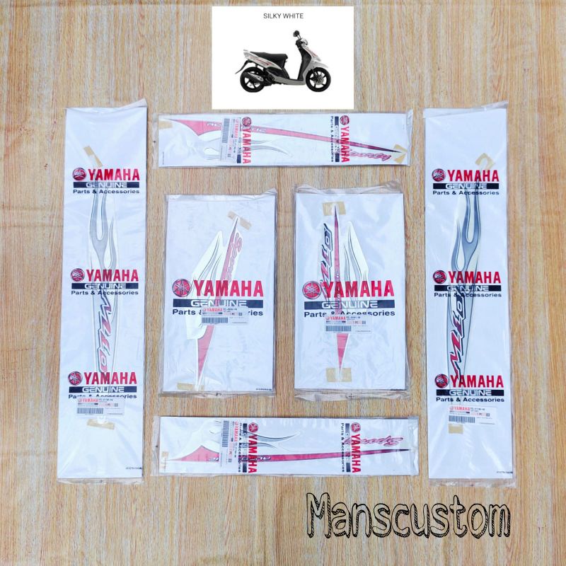 STRIPING GRAPHIC FULLSET 6 BAGIAN MIO SPORTY PUTIH API ORIGINAL