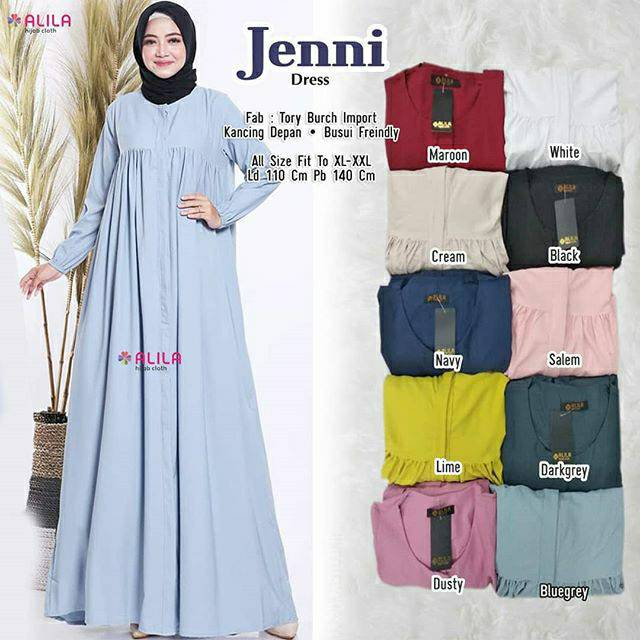 Dress Jenni | Dress Muslimah | Dress Hijab | Dress Hijab | Dress Syar'i | Hijab Style