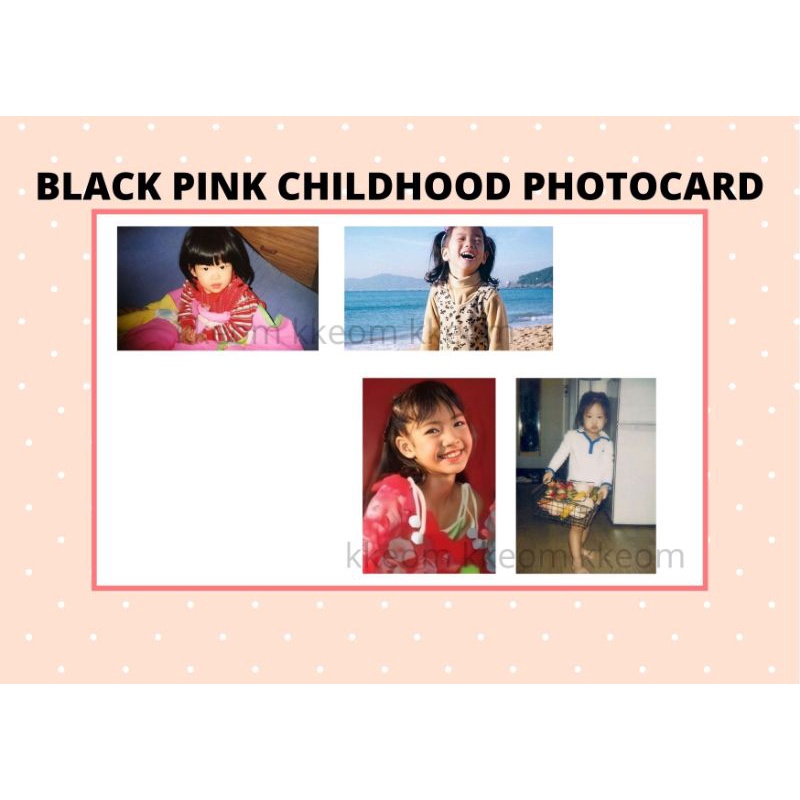 [Min. belanja 5k] Black pink childhood photocard BP jisoo Lisa Rose Jennie pc