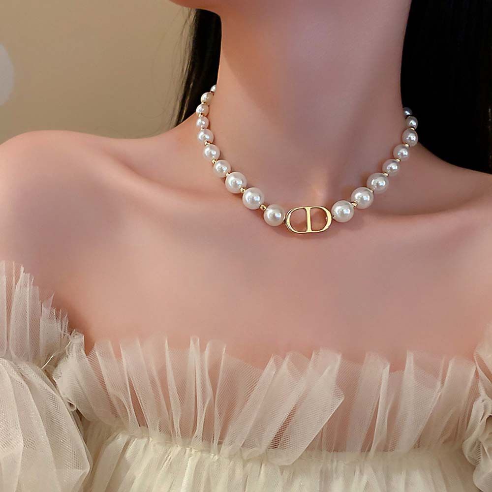 Mxbeauty Kalung Rantai Klavikula Desain Geometri Hollow Gaya Retro Korea Untuk Wanita