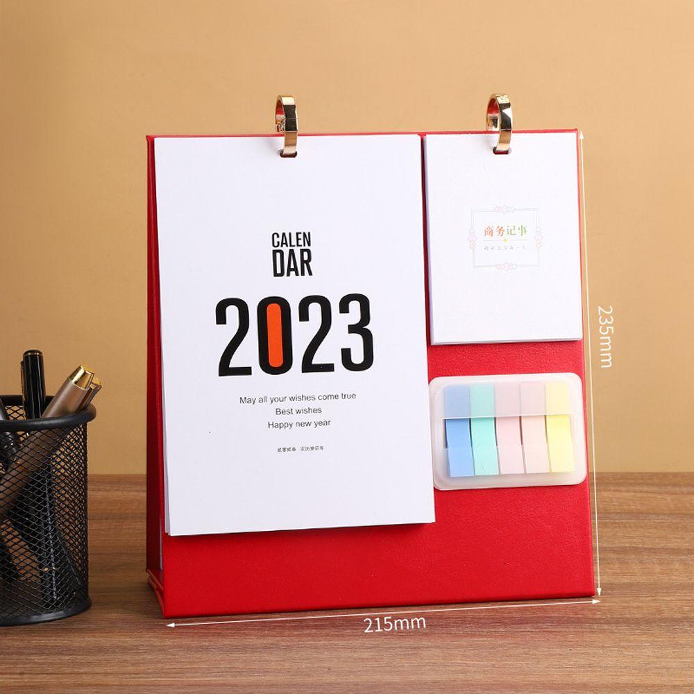 REBUY Rebuy 2023kalender Desktop Indah Multifungsi Memo Pad Notepad Perlengkapan Kantor Kalender Berdiri Dengan Planner Sticky Notes