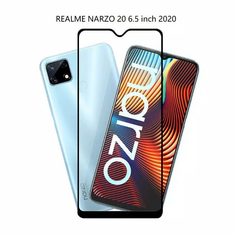 Tempered Glass Full Realme Narzo 20 20a 20 Pro Narzo 30 30a 30 Pro Narzo 10 10a Tg