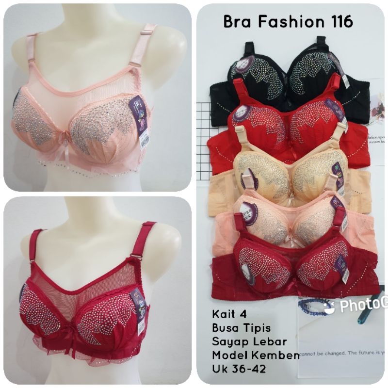 Bh 116 Model Kemben Busa Tipis | Bra Sayap Lebar Busa Tipis Kawat Kait 4