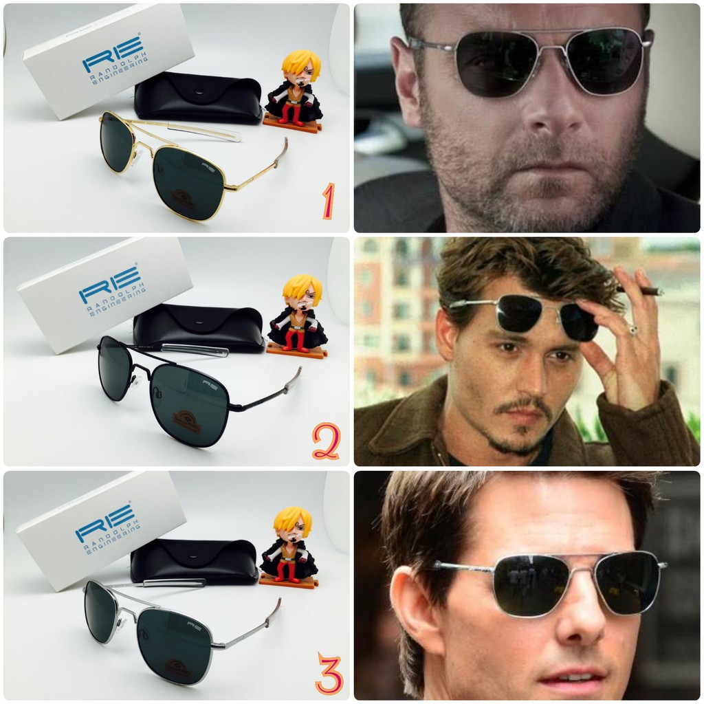 kacamata pria cowok randolph engineering pilot super