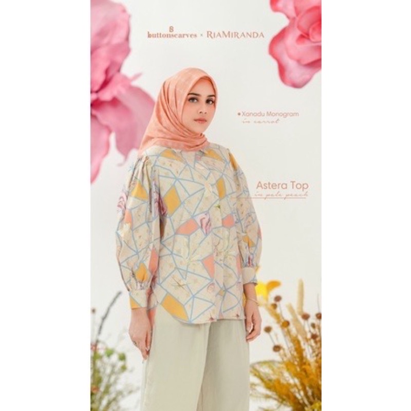 Astera Top Xanadu Buttonscarves X Ria Miranda Size S