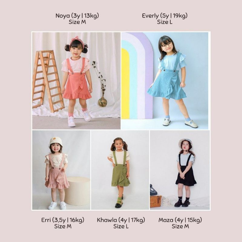 HANNA SET Setelan Overall Anak Perempuan