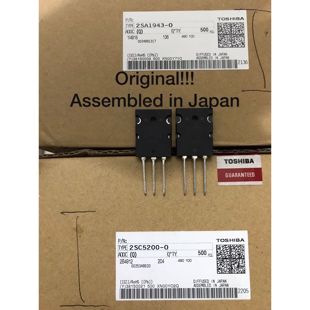 Transistor Toshiba 2SA1943 2SC5200 / A1943 C5200 ORI
