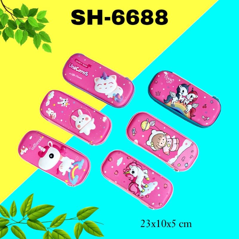 

Case tempat Pensil Resleting 7D Tampilan 8D Motif Karakter Kartun Timbul