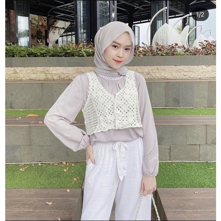 (RPA) ROMPI VEST NUDIE KOREA RAJUT IMPORT PREMIUM